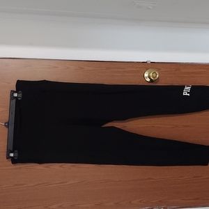 Pink black leggings size Large